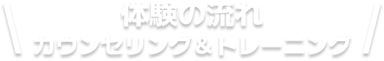 体験の流れ カウンセリング＆トレーニング